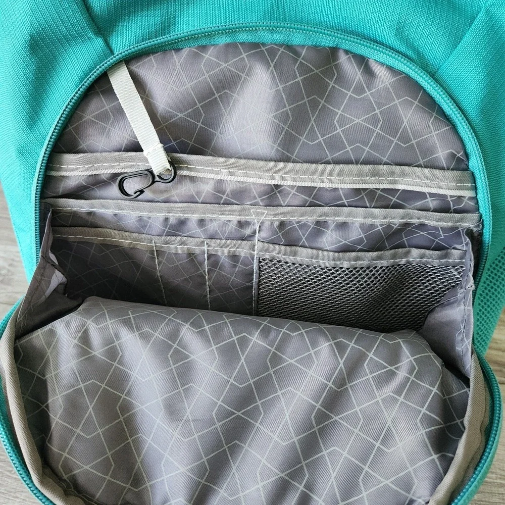 High Sierra Ripstop Multi-Compartment Backpack Turquoise Teal Reflective Bag
